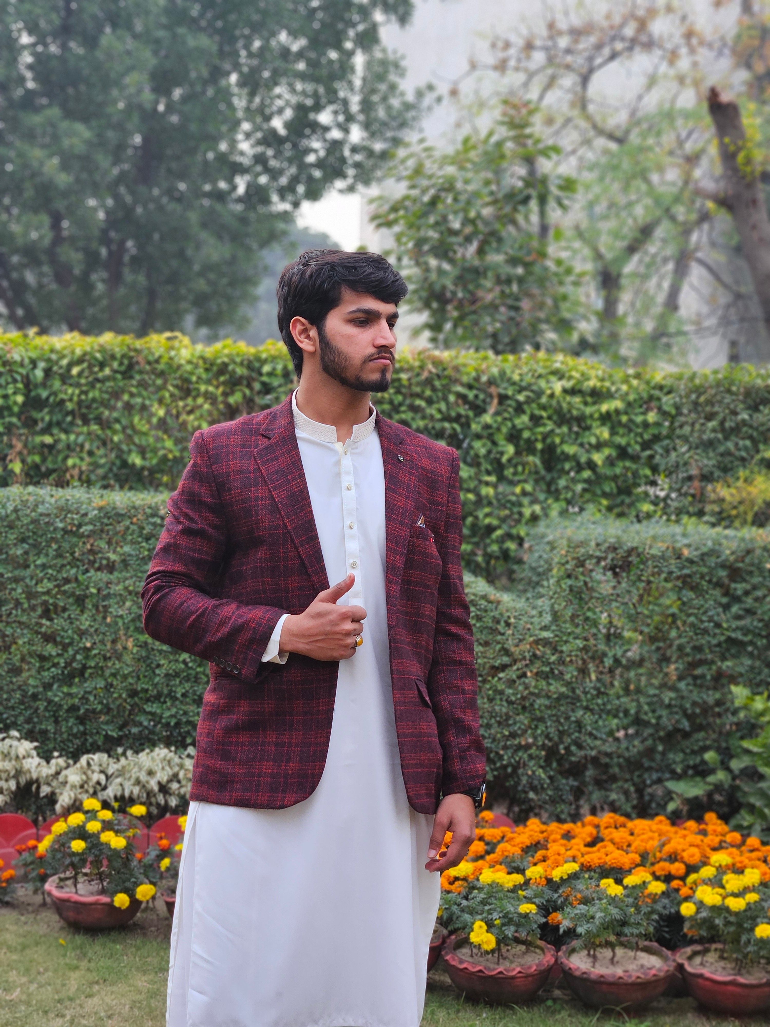 Manyavar Silk Blend Kurta Jacket Set