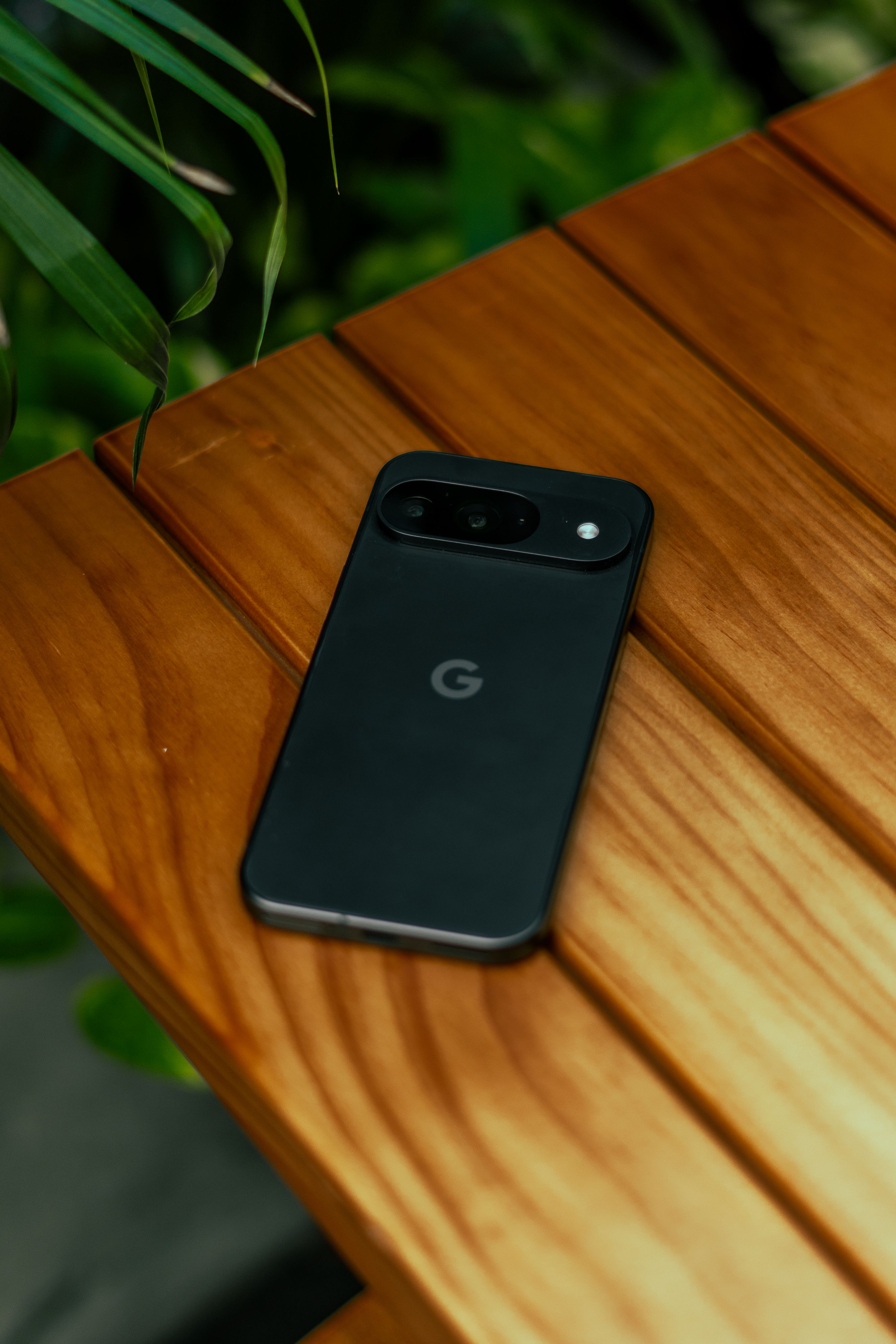 Google Pixel 10 Pro AI smartphone featuring horizontal camera visor