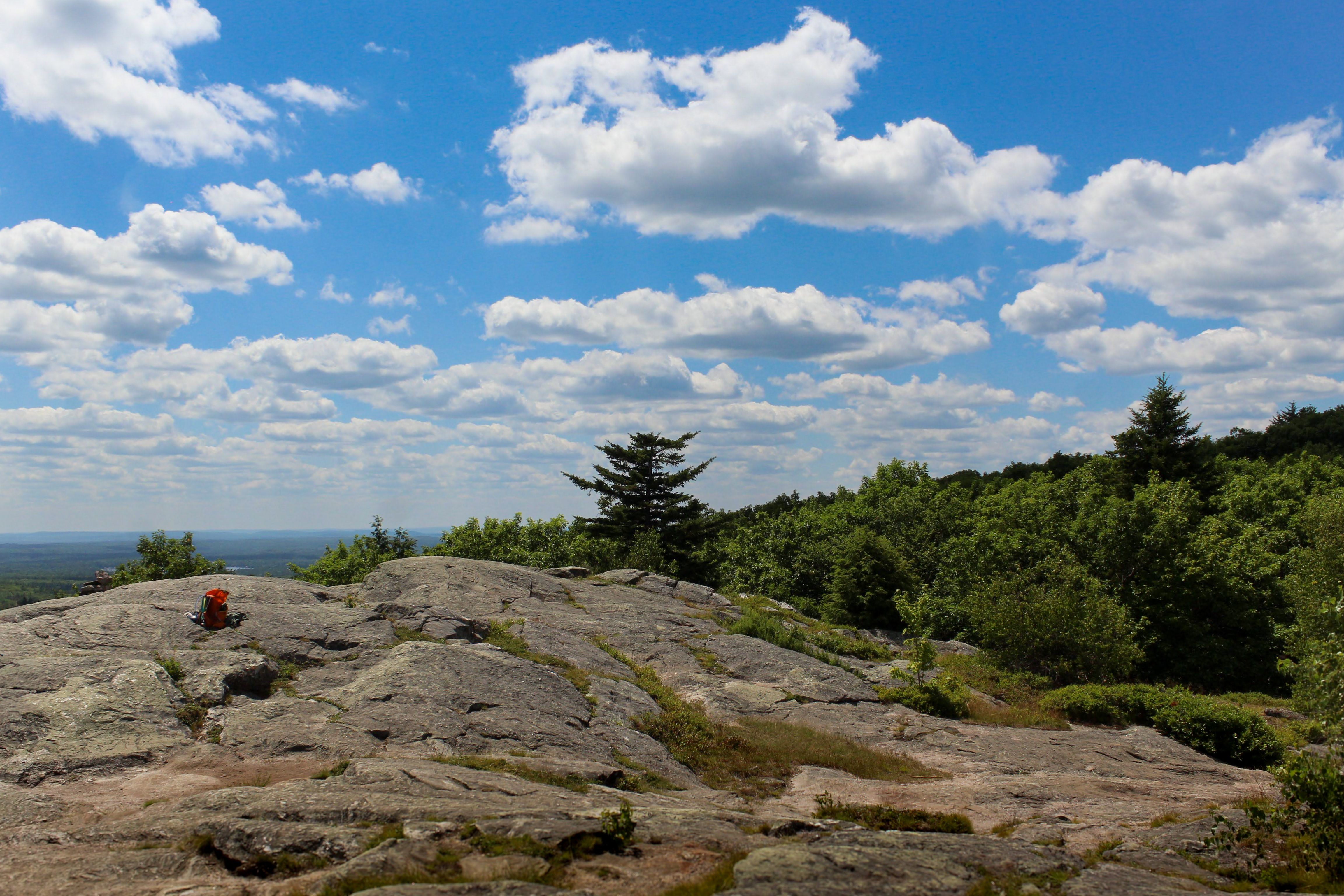 Breathtaking summer view from the rocky summit of Mount Watatic, Ashburnham, MA.