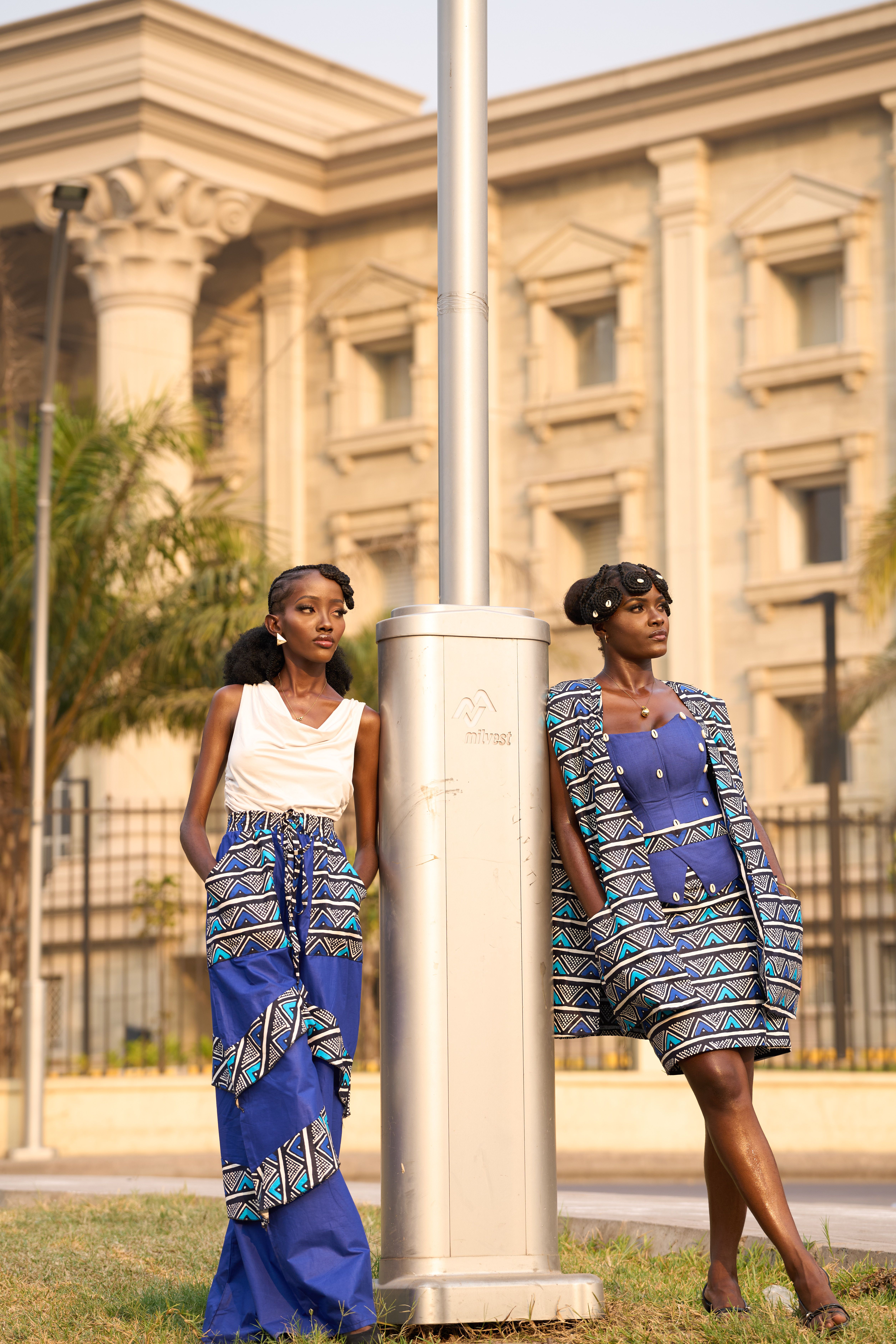 Stylish african fashion in kinshasa outdoors, Central African Republic