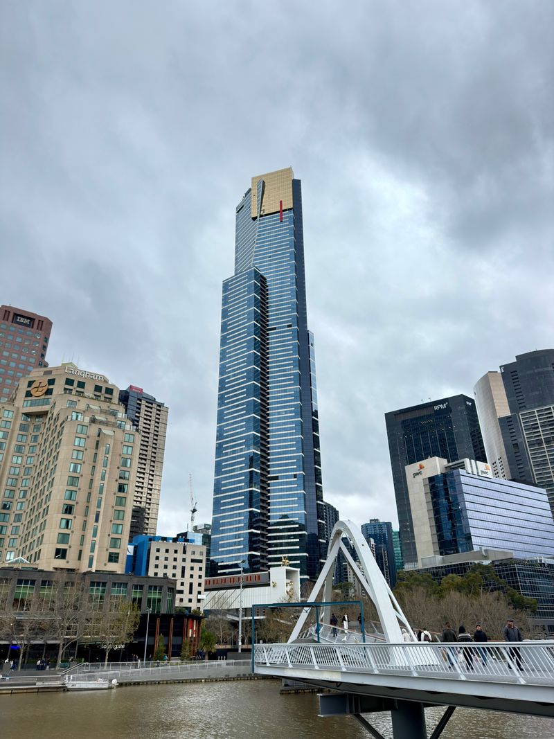 Eureka Tower rising above the Melbourne skyline