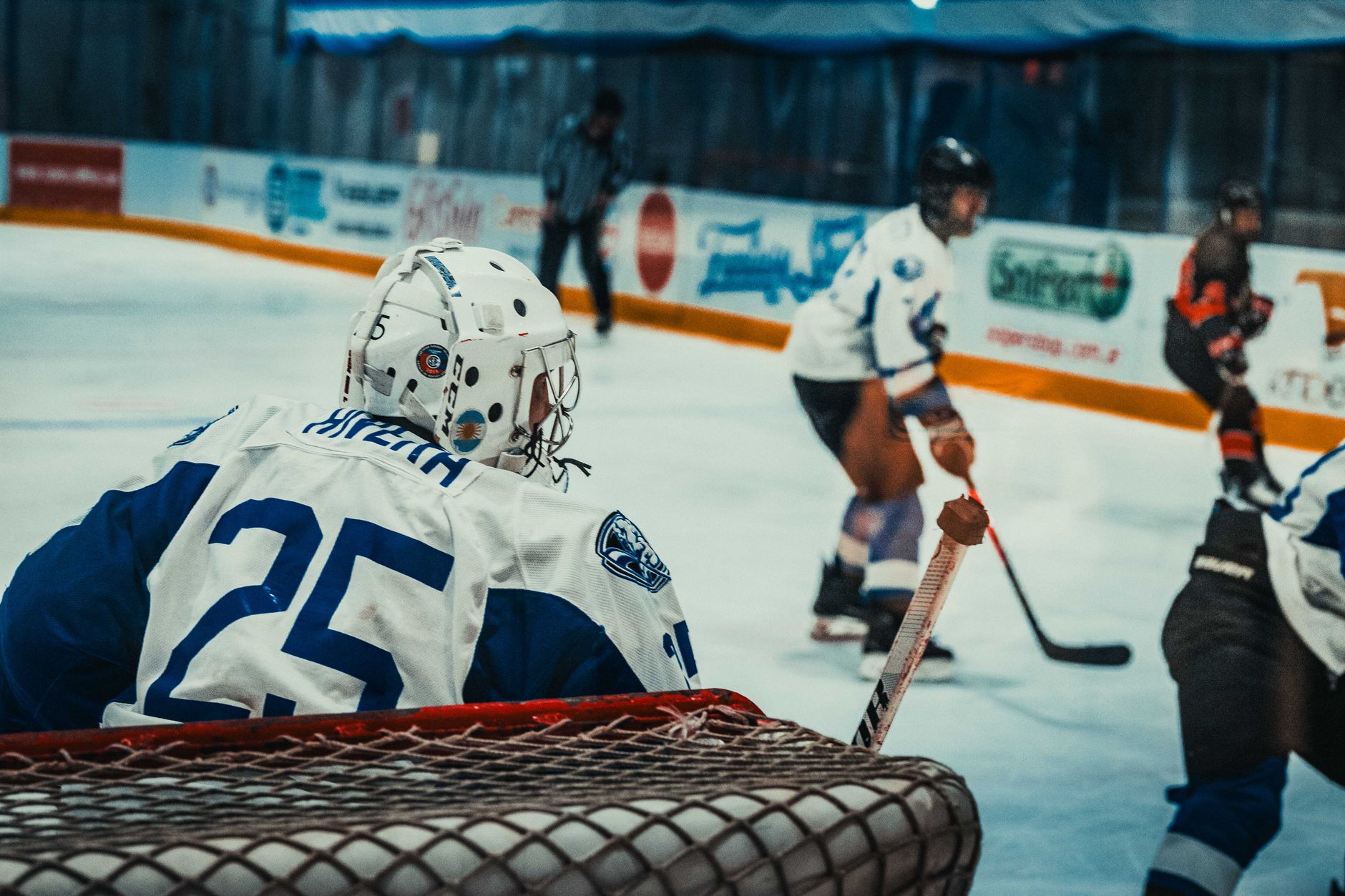 Eishockey mit Schläger und Puck