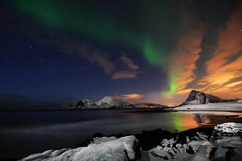 Dramatic Sky over Mountain and Sea