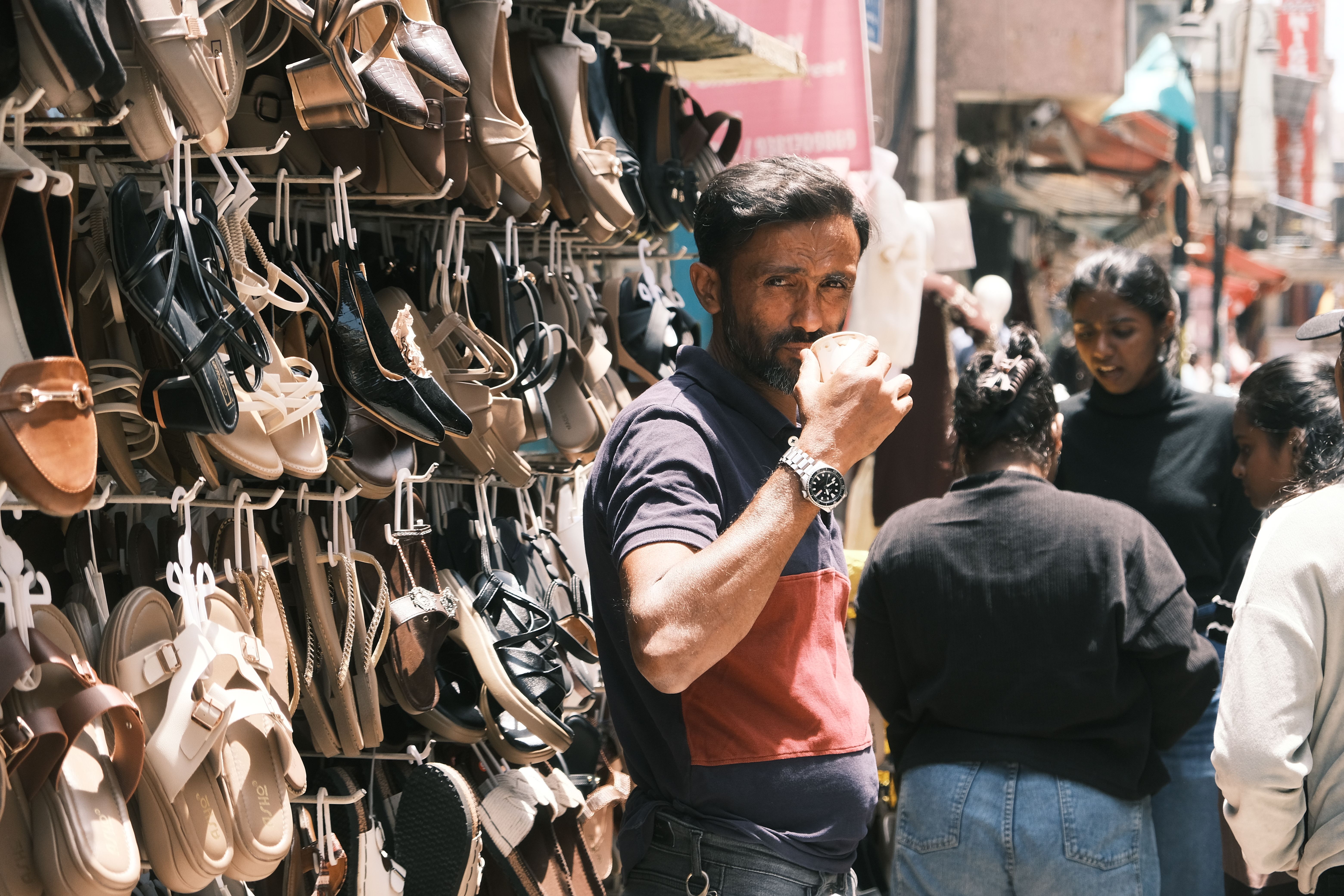 Comfortable closed-toe walking shoes on a street in Souq Waqif, Doha, Qatar