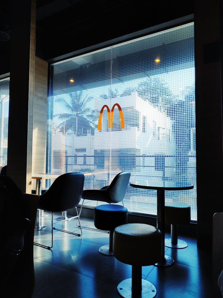 Interior Of Empty Modern Spacious Cafeteria