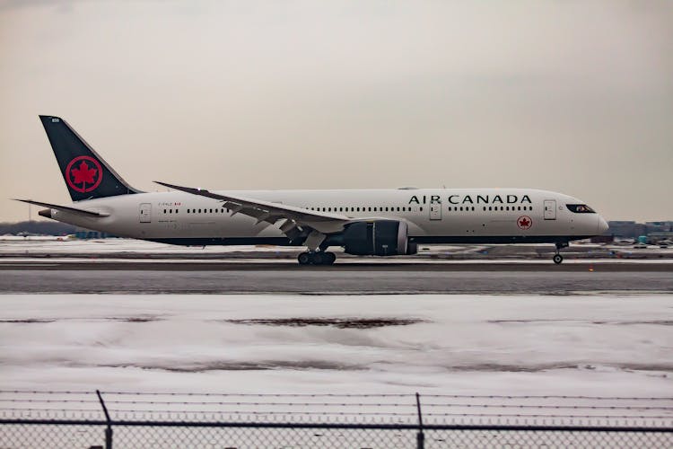 Aircraft On Airfield On Winter Day