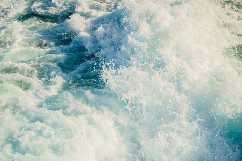 Free Close-up view of dynamic ocean waves showing powerful water movement and splashes. Stock Photo