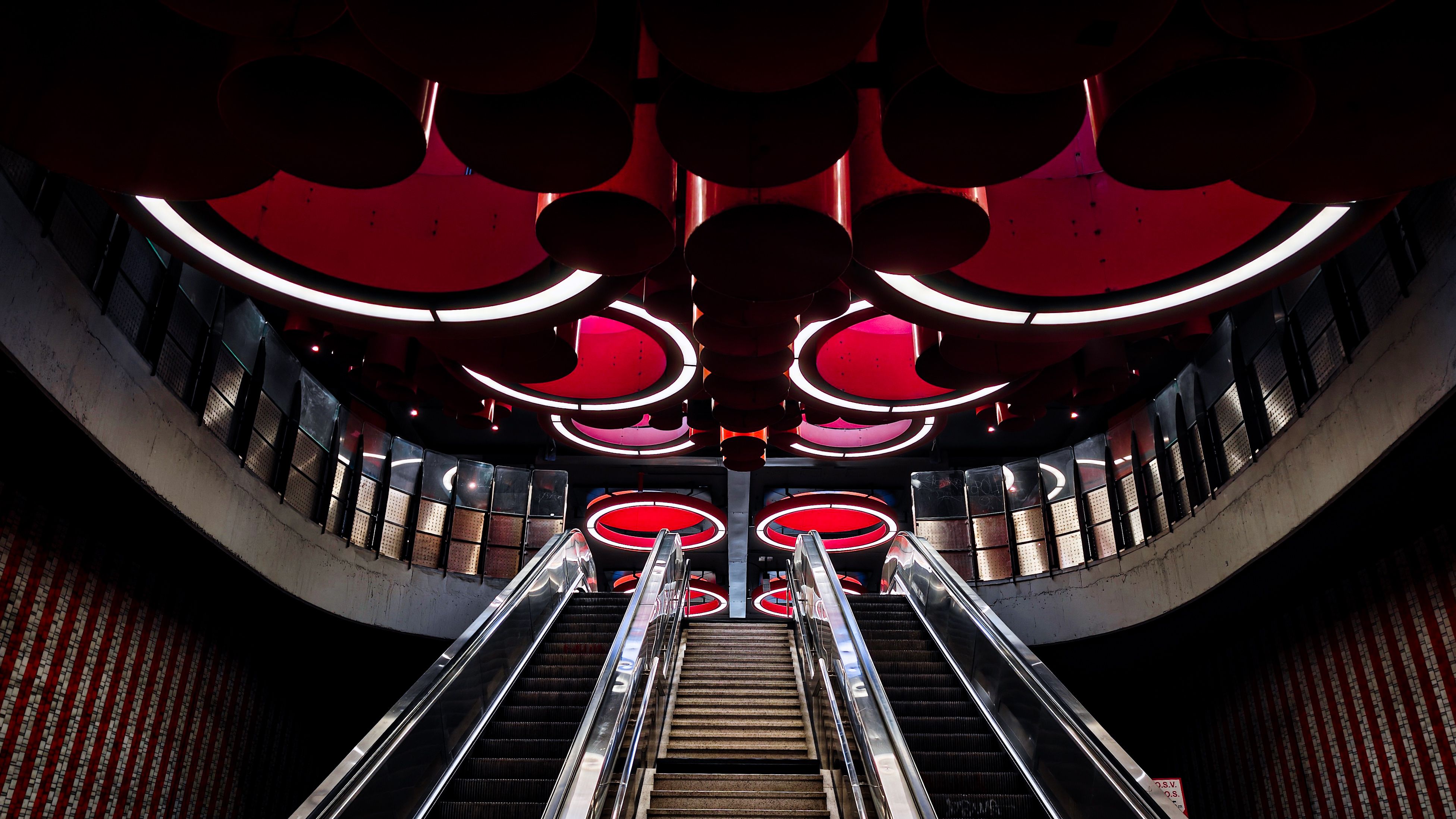 Train departing from Brussels Airport station in Belgium