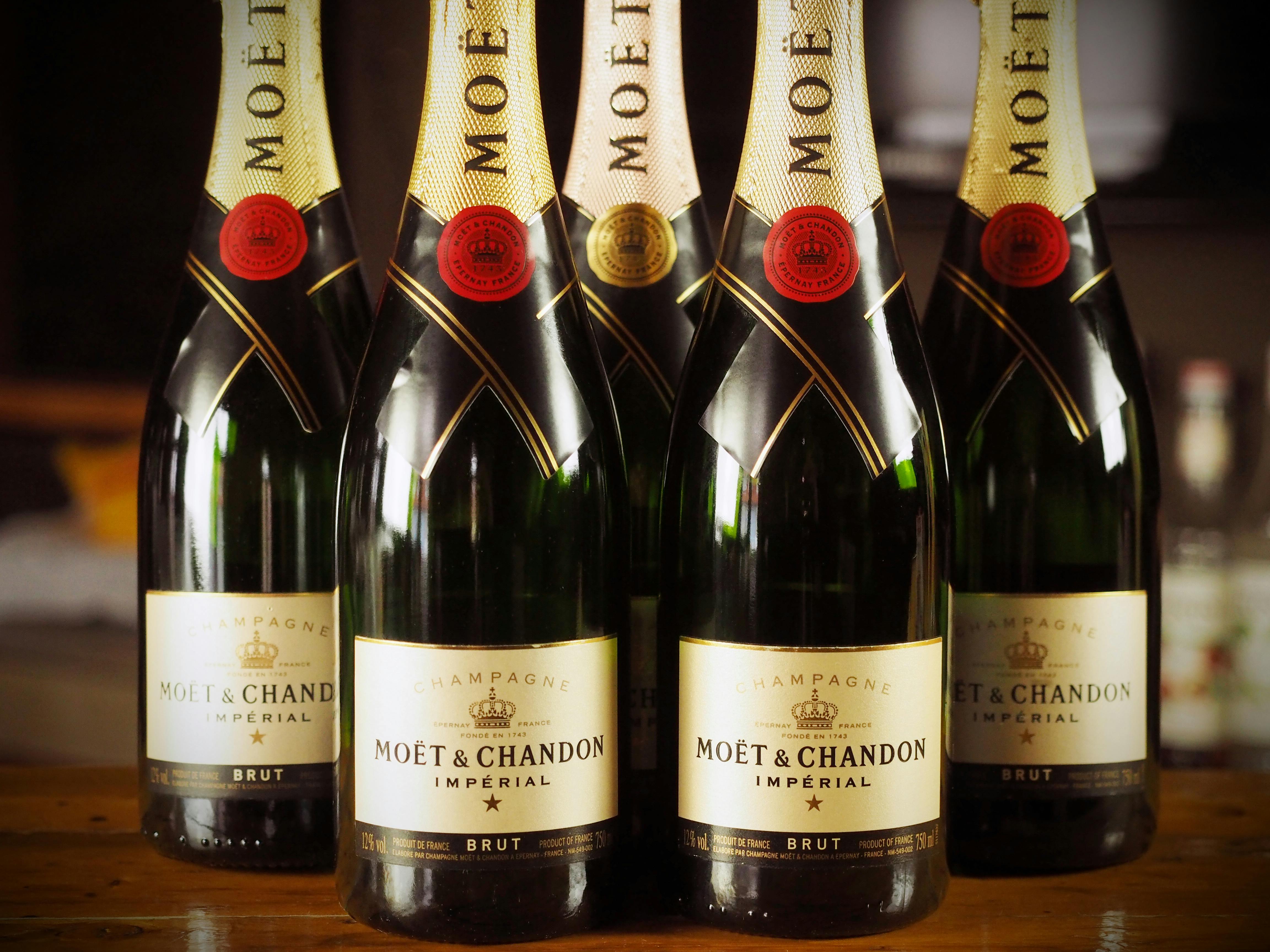 Moet Chandon champagne bottles Stock Photo - Alamy