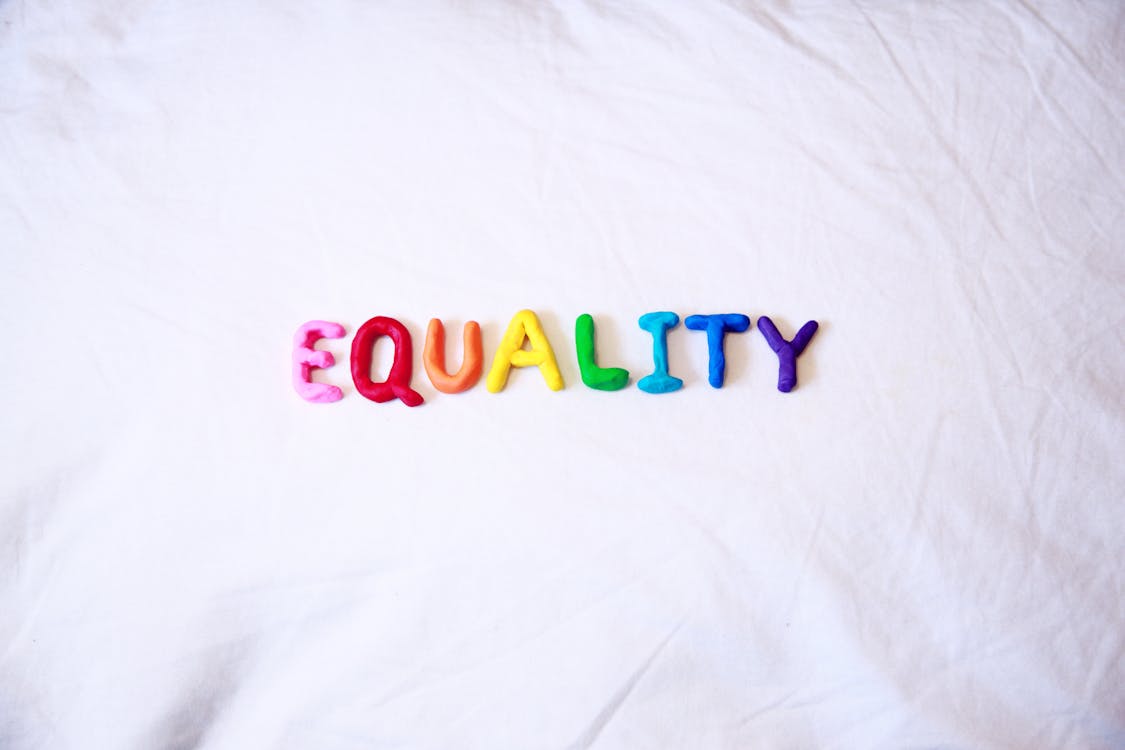 Free Word Equality Spelled on Clay Stock Photo