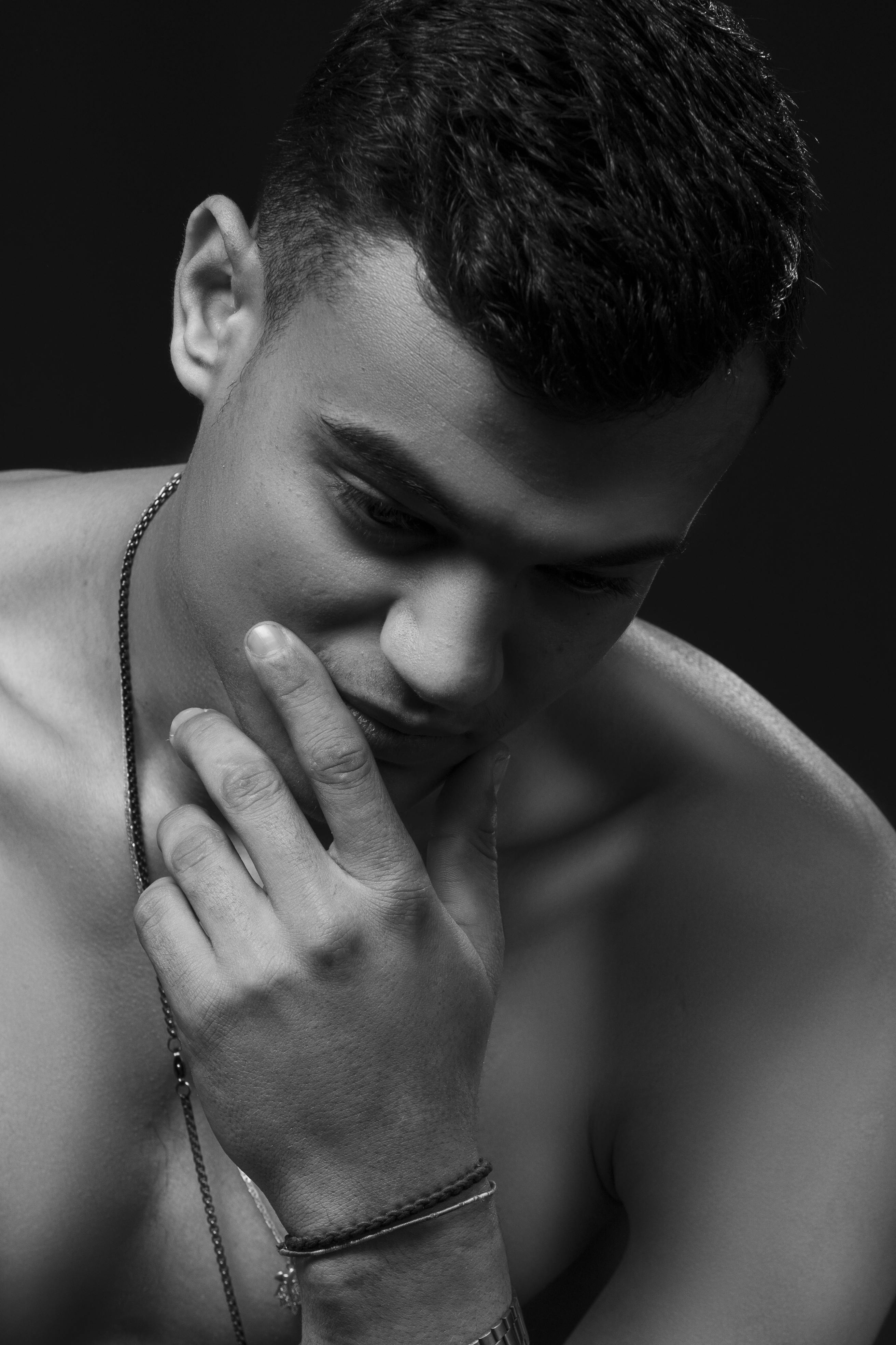 Topless Man With Silver Chain Necklace · Free Stock Photo