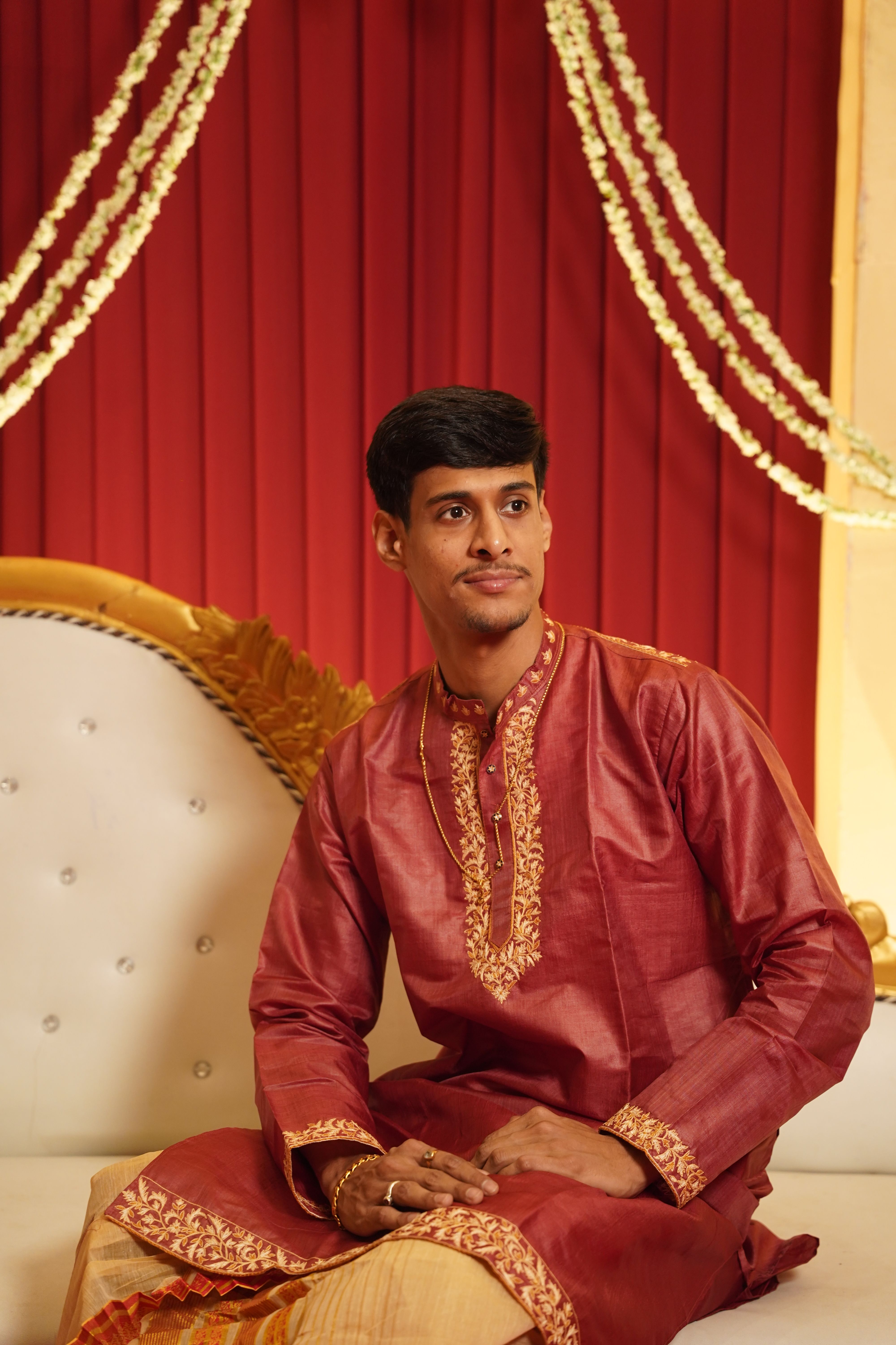 Indo-Western men's outfit for receptions in Selu Parbhani