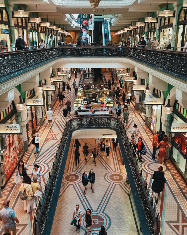 People Walking Inside The Shopping Mall