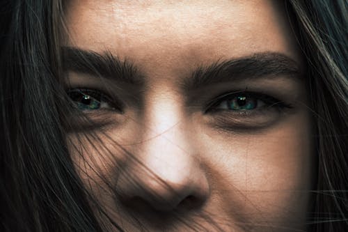 Free Close-up View Of  A Woman's Face  Stock Photo