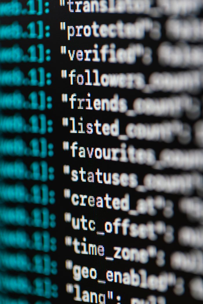 Close-up of automated test scripts representing automation testing