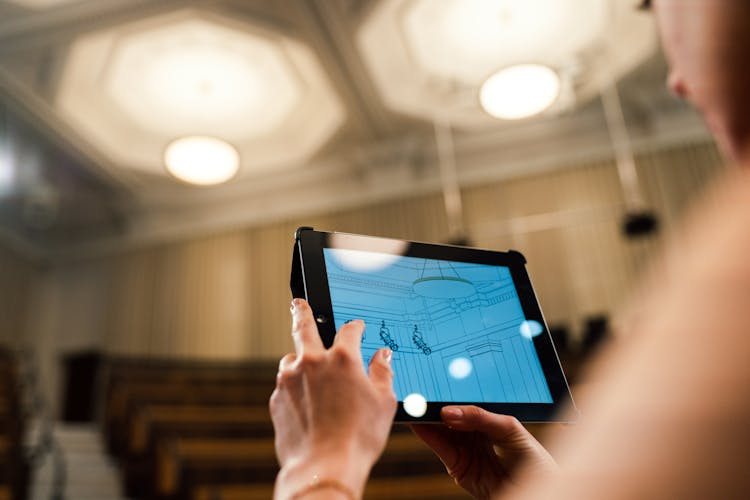 Female Engineer Holding Digital Tablet