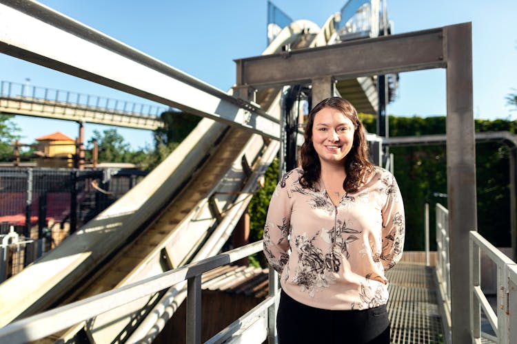 Female Engineer In Amusement Park