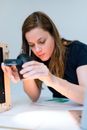 Female Engineer Designing Lights