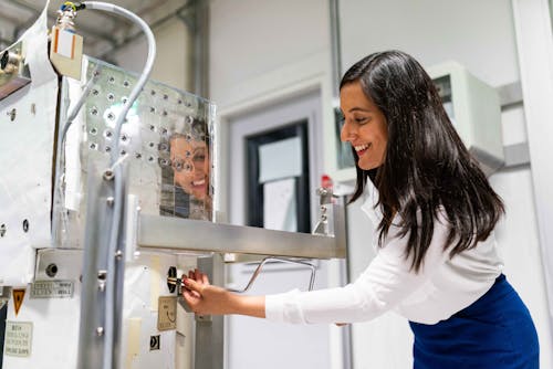 Female Engineer With Equipment