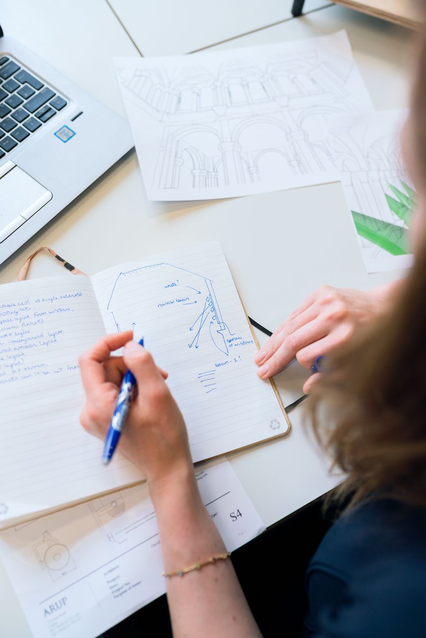 notebook annotated diagrams pen technical notes
