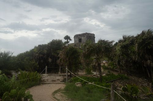 Free Discover the ancient Mayan temple ruins amidst lush vegetation in Tulum, Mexico. Stock Photo