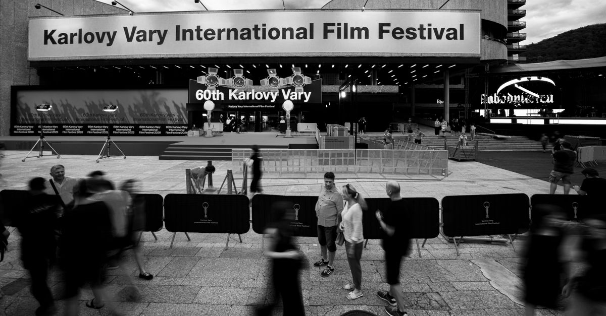 Venice Film Festival unveils 83rd edition lineup; Sarajevo and Karlovy Vary reveal programs and awards People at the 60th Karlovy Vary International Film Festival in black and white.