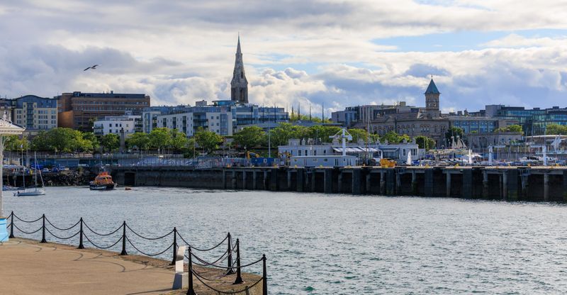 Coastal town of Dún Laoghaire south of Dublin
