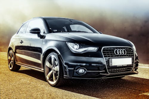 Free Black Audi Coupe on Brown Road Stock Photo