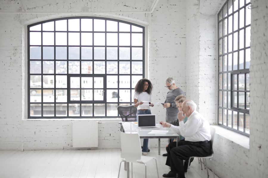 Bellwether team working in the Lisbon studio — photo by Andrea Piacquadio on Pexels