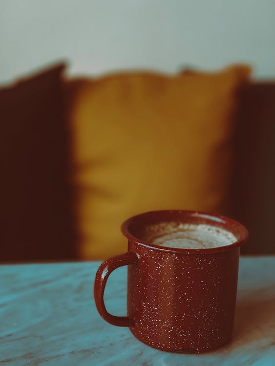 Free Brown Ceramic Mug On Table Stock Photo