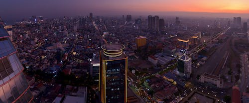 Vista Aérea De Edifícios Da Cidade