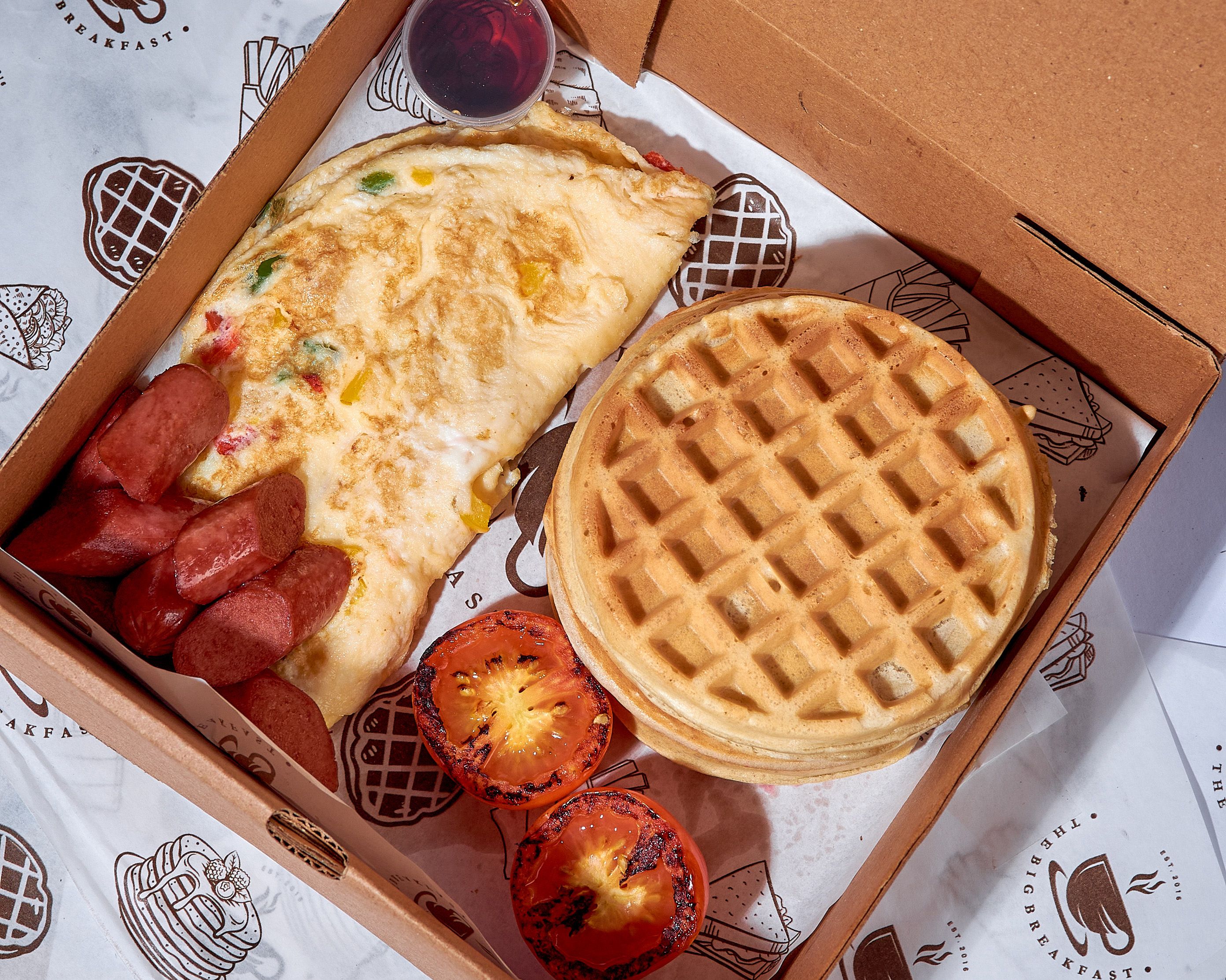 Cheddar-Chive Waffles with Fresh Berries