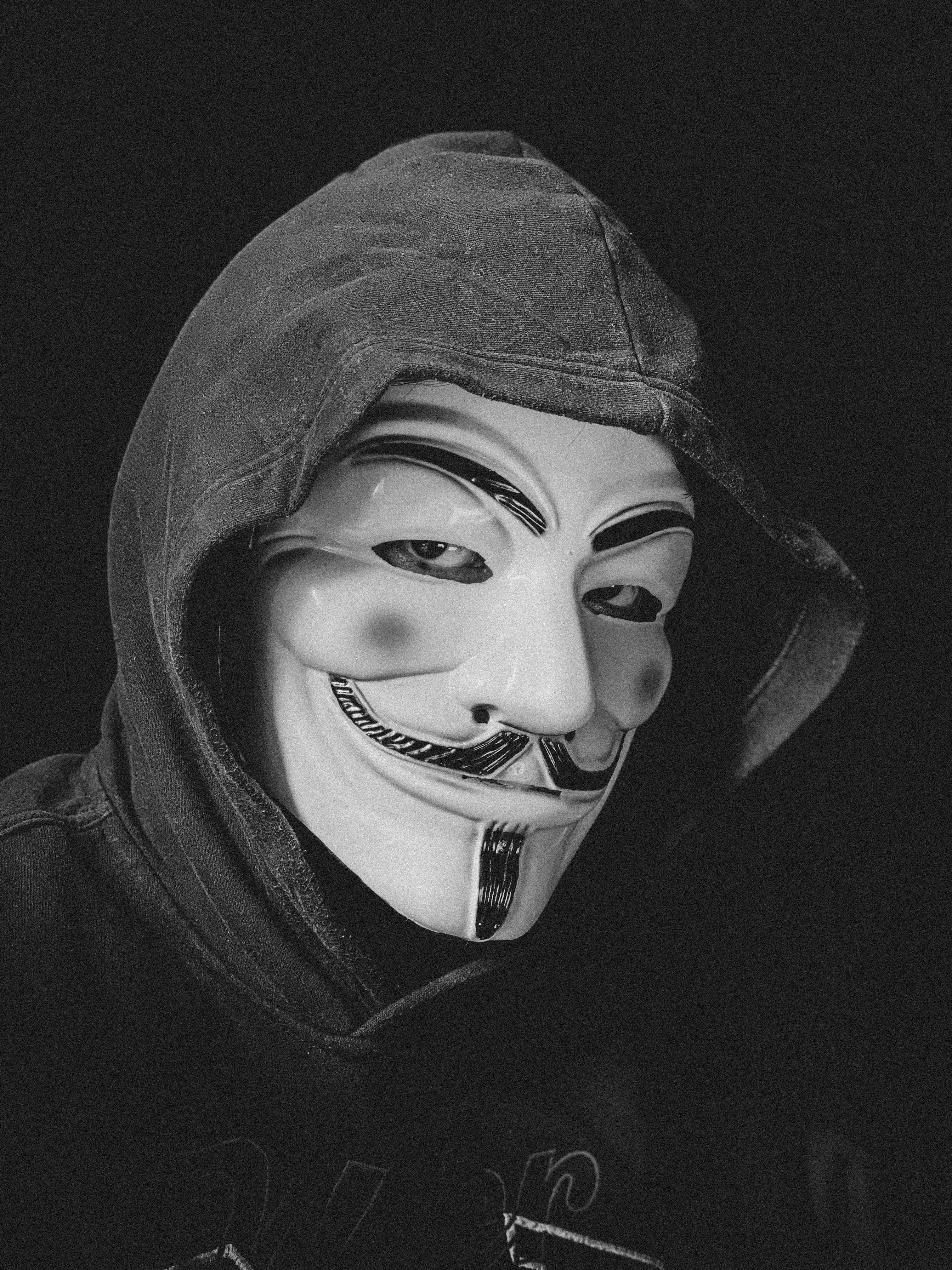 Free stock photo of black and white, black mask, face mask