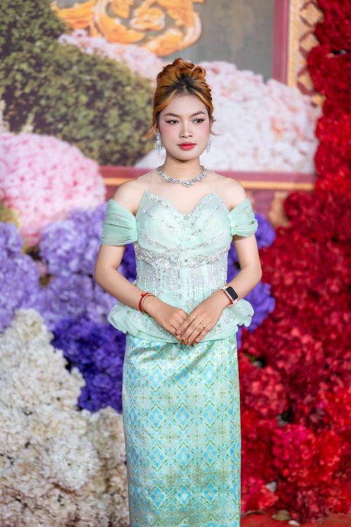 Elegant Cambodian Woman in Traditional Dress · Free Stock Photo