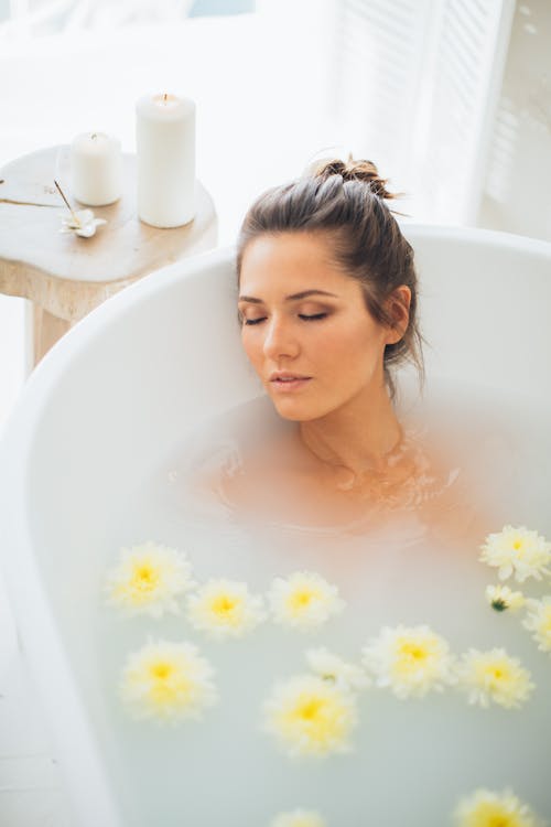 A Beautiful Woman in a Bathtub