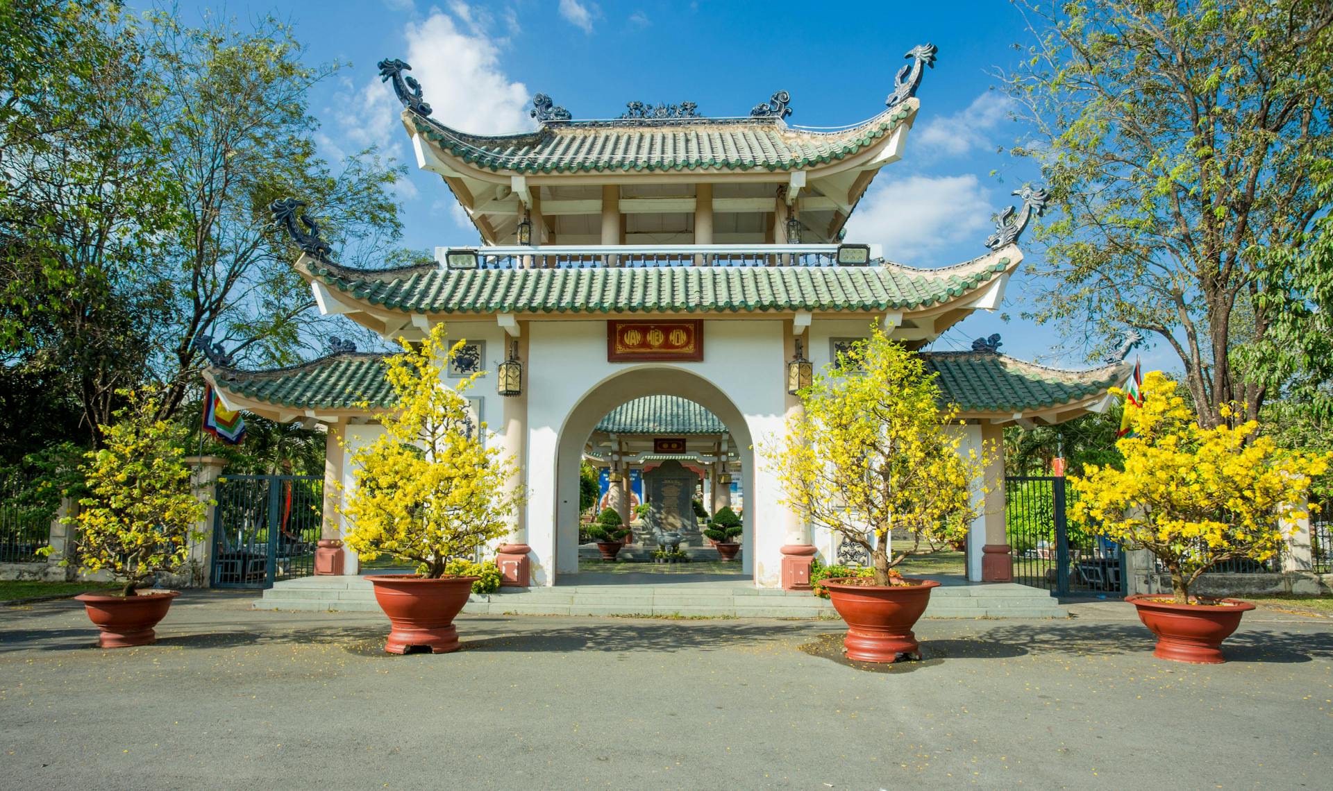 Entrance to Tran Bien Temple of Literature in Vietnam