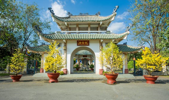 Entrance to Tran Bien Temple of Literature in Vietnam