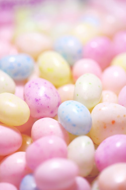 Free Pink Yellow Blue and Green Candies Stock Photo
