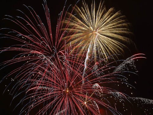 Free Red and Yellow Fireworks Stock Photo