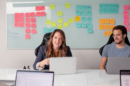 A Man and a Woman in a Meeting