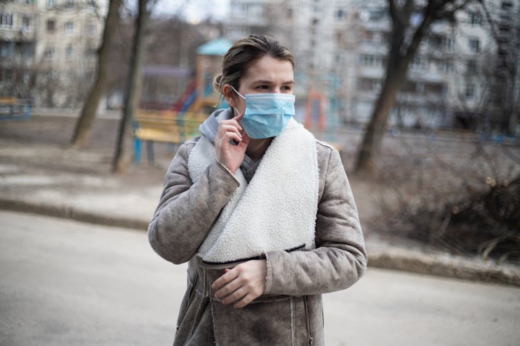 Woman Wearing Face Mask