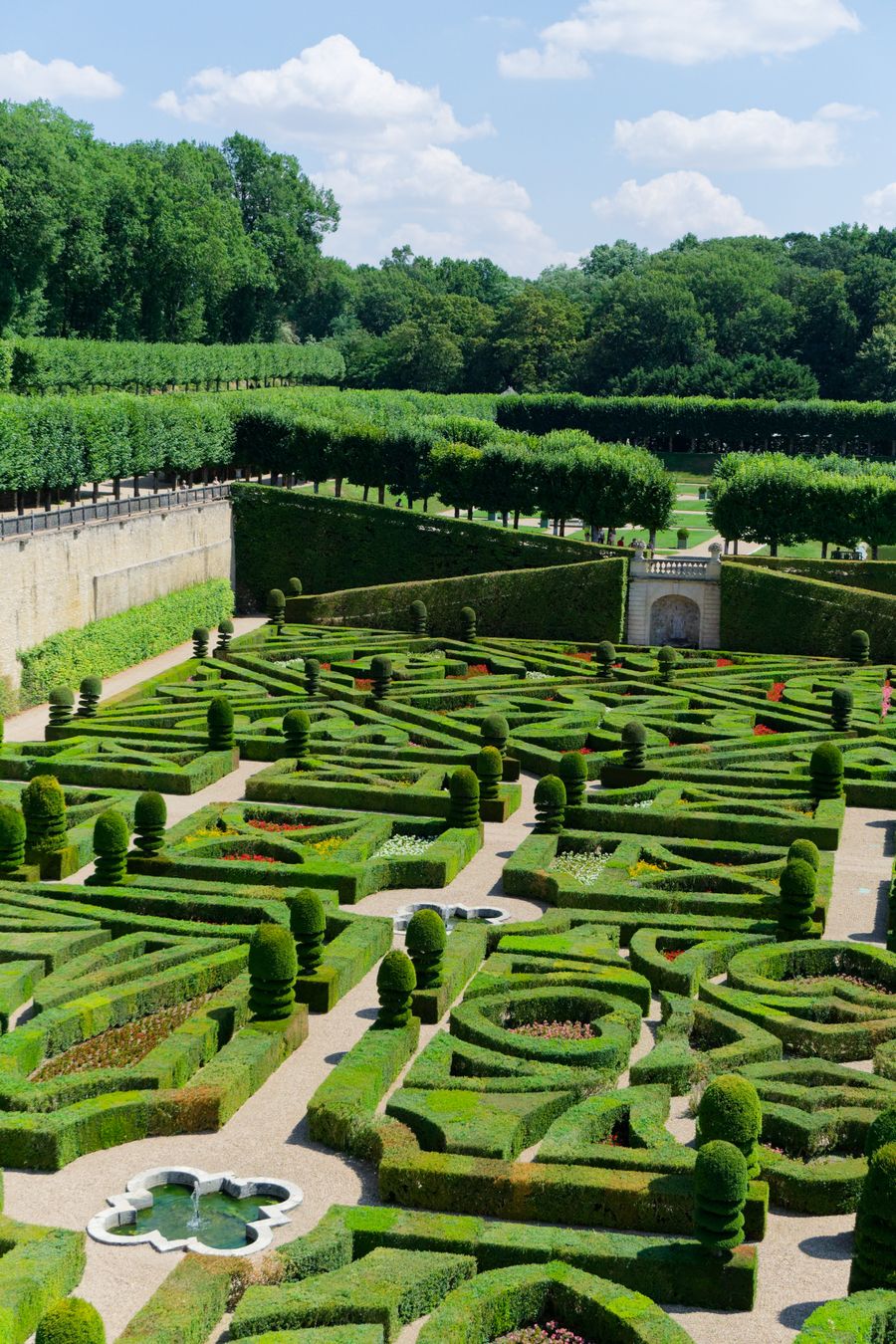Les motifs raffinés des jardins de Villandry, site patrimonial emblématique