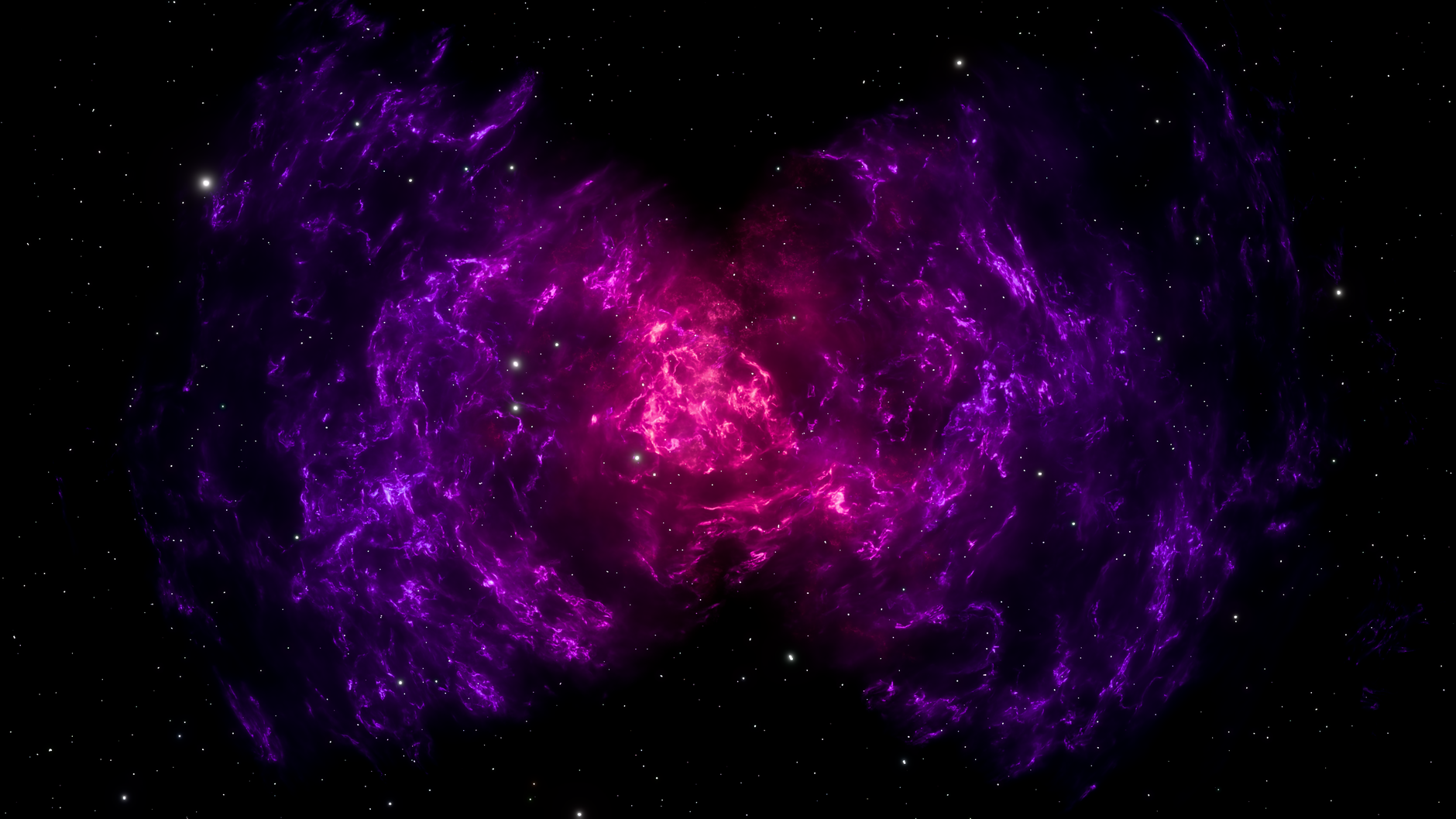 Vibrant purple cosmic nebula set against the expansive darkness of deep space filled with stars. — free online jigsaw puzzle on JigsawPuzzlesFreeOnline.org