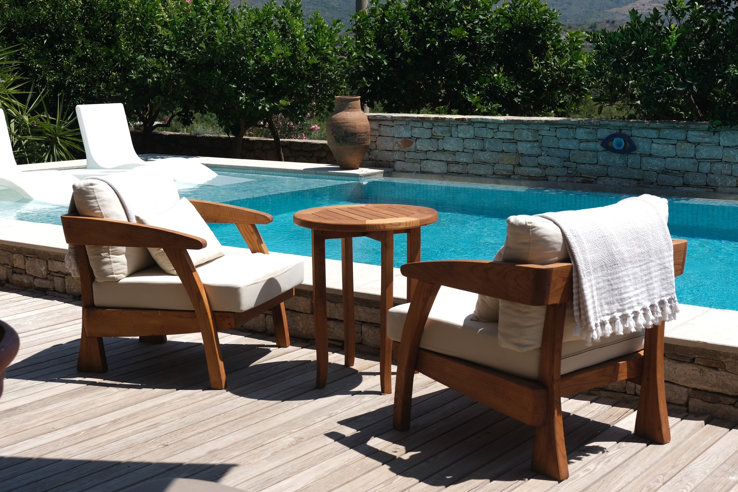 luxury pool deck