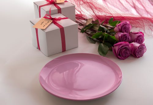 Photos gratuites de aliments, assiette, assiette rose