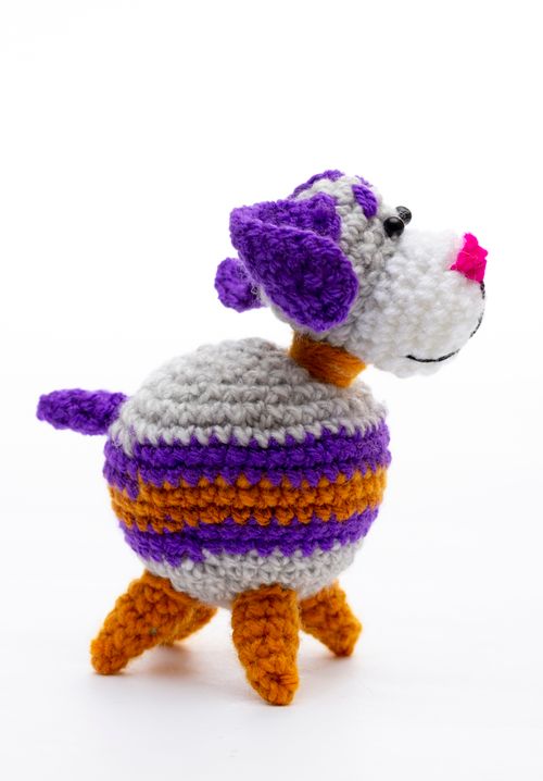 Rumblewood Hand-Knit Squeak Pup dog toy — photo by Valentin Ivantsov on Pexels