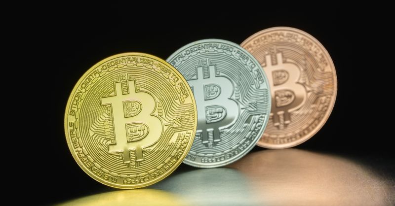 Abstract editorial data-visualization illustration in balanced, blue-toned tones representing BTC and the broader cryptocurrency market — crypto scenario analysis.