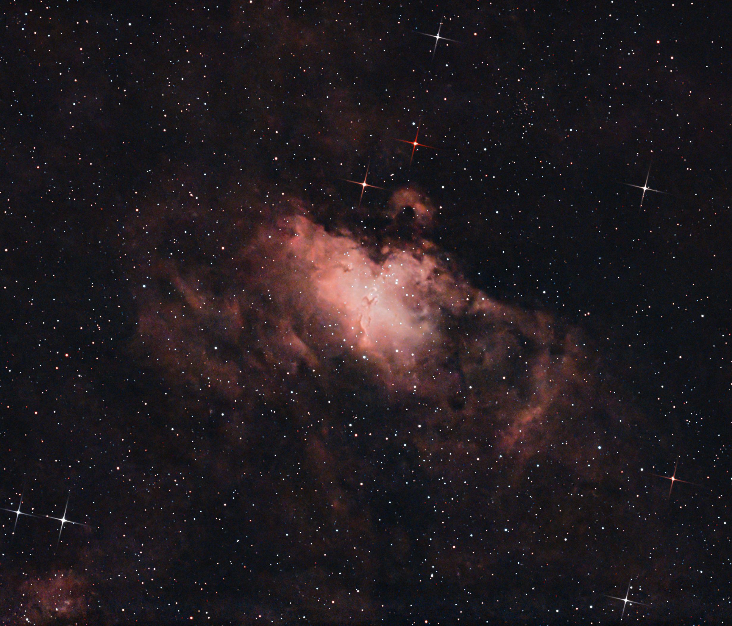 Captivating image of the Eagle Nebula, showcasing cosmic beauty in deep space.