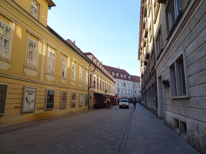 Interior view of the Slovak National Museum in Bratislava showcasing historical artifacts
