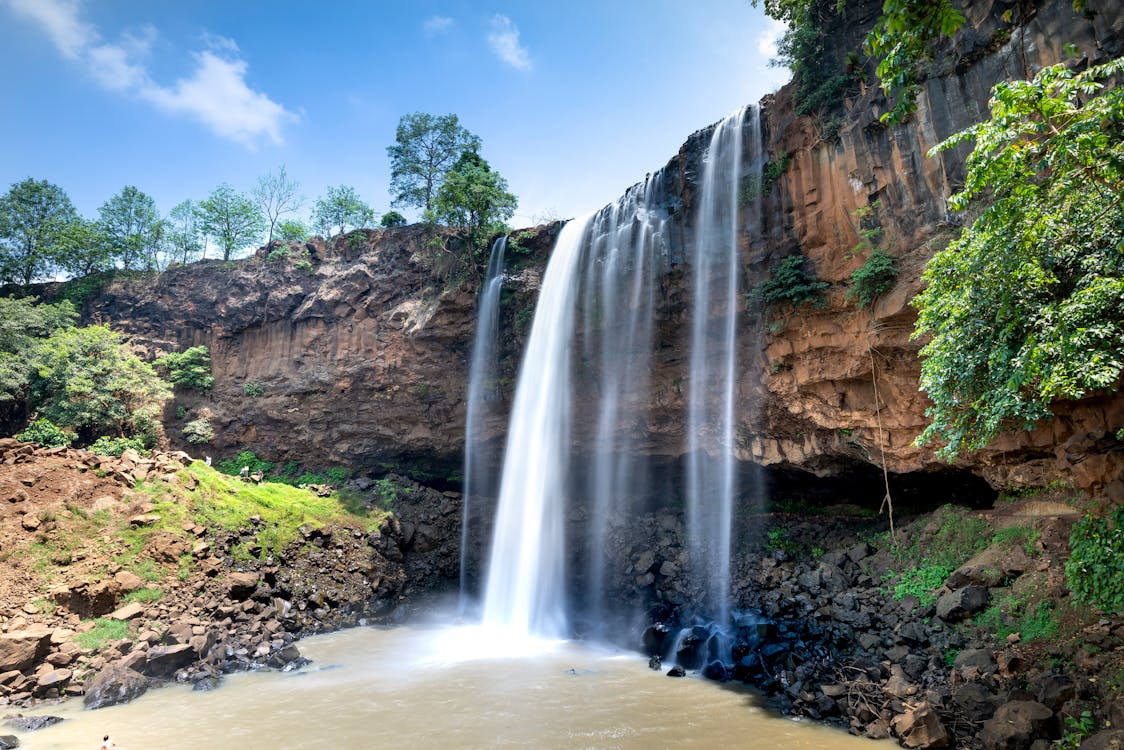 Free Photo Of Waterfalls During Daytime Stock Photo